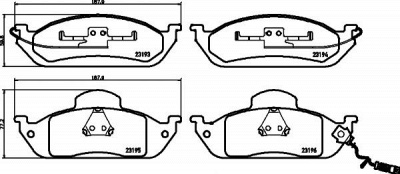 HELLA PAGID 8db355008661 -  Комплект тормозных колодок, дисковый тормоз